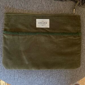 Sezane velvet clutch/pouch like new